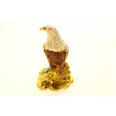 Hand Painted Bald Eagle enameled & Diamante encrusted Jewelry box   311721138444